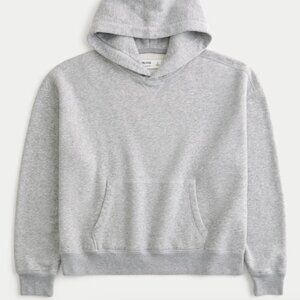 Hollister Boxy Gray Hoodie (sz M)